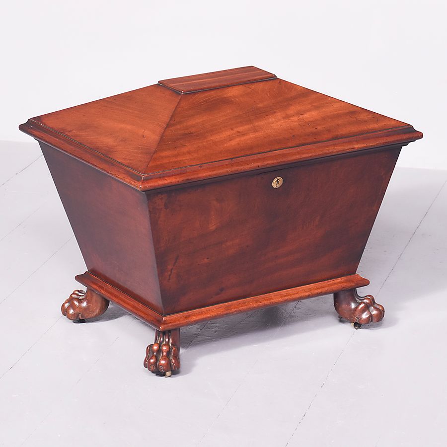 George III Mahogany Wine Cooler with Wonderful Colour and Patina