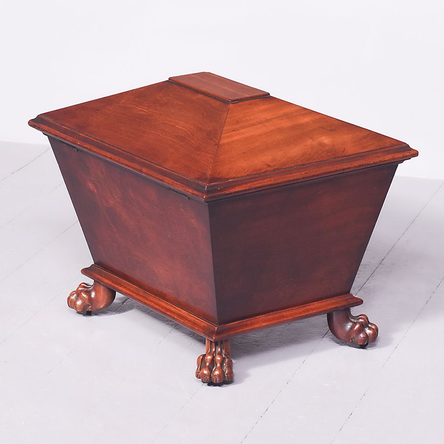 Antique  George III Mahogany Wine Cooler with Wonderful Colour and Patina