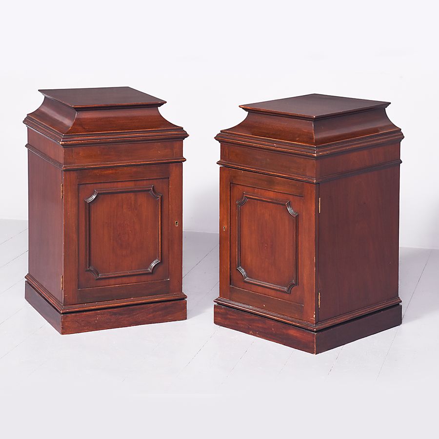Pair of Stylish 19th Century George III-Style Mahogany Pedestals