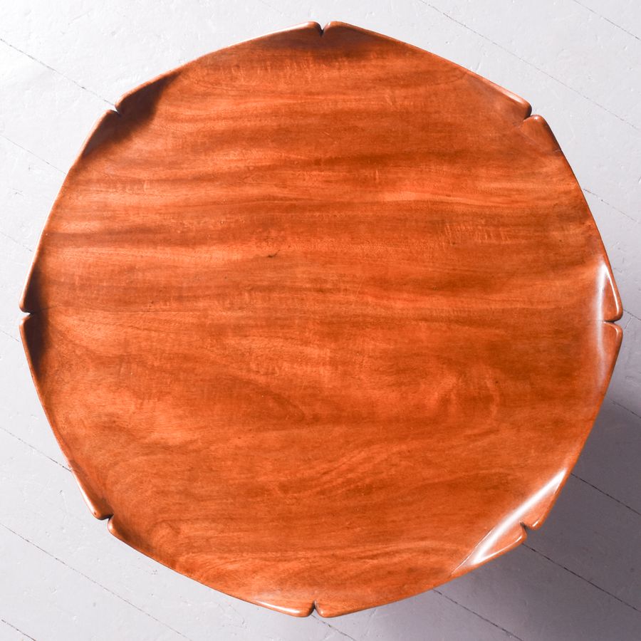 Antique Stylish Whytock & Reid Style Shaped Mahogany Circular Coffee Table