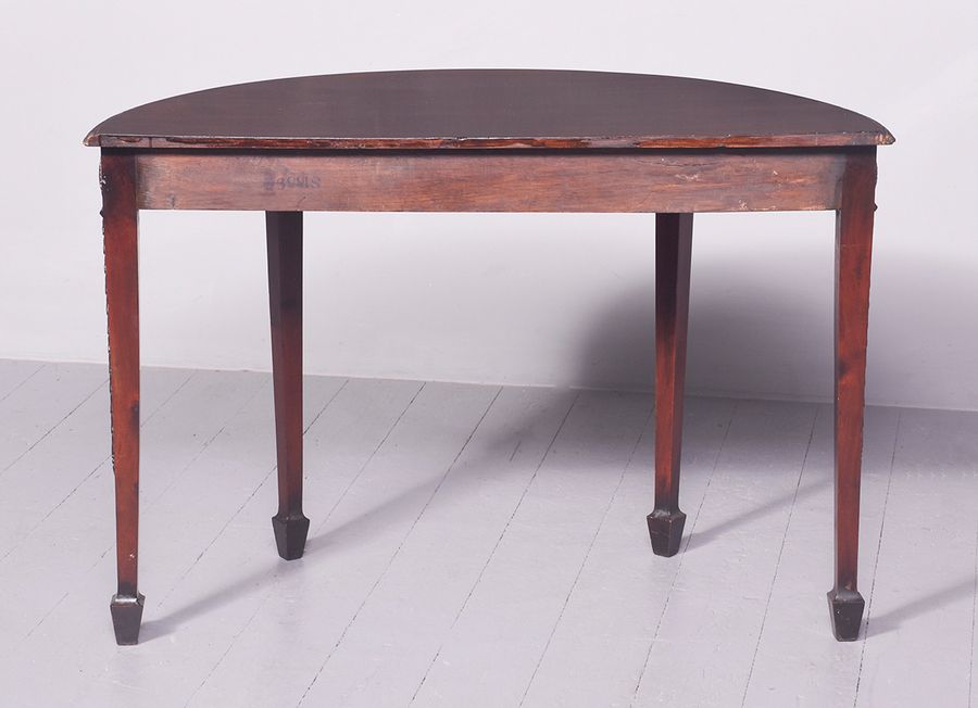 Antique Exceptional Quality Georgian, Adam-Style Demi-Lune Hall or Side Table
