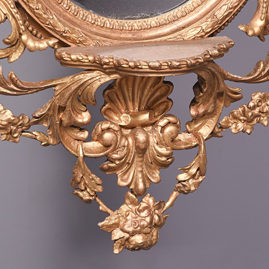 Antique Large Decorative Victorian Gilt Wall Mirror with Original Queen Victoria Royal Warrant Label