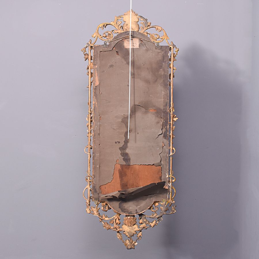 Antique Large Decorative Victorian Gilt Wall Mirror with Original Queen Victoria Royal Warrant Label