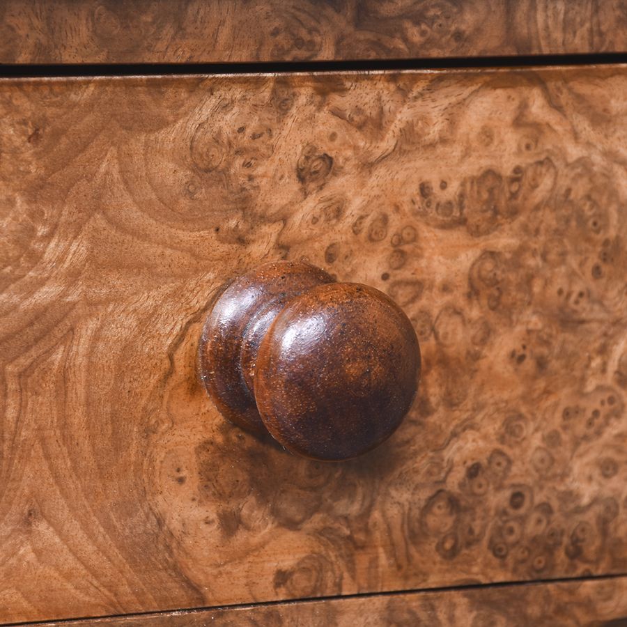 Antique Large Mid-Victorian Burr Walnut Freestanding Partners Desk In Excellent Condition