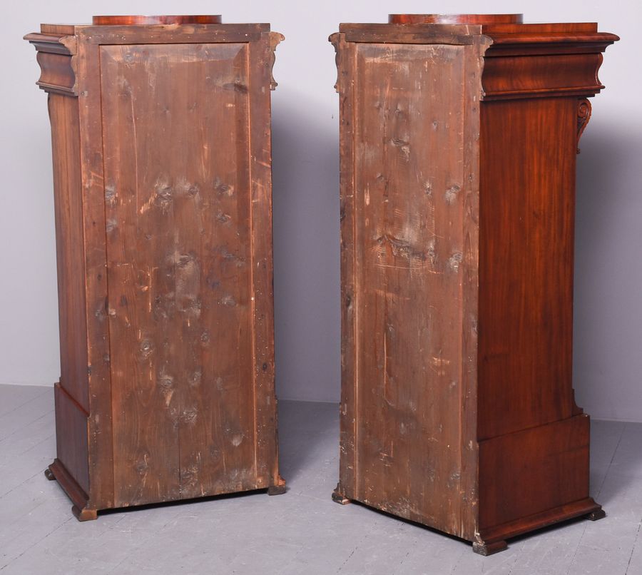 Antique Pair of Biedermeier Mahogany Pedestals