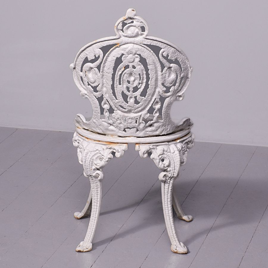 Antique Rare 5-Piece Set of Original Victorian Cast Iron Garden Furniture