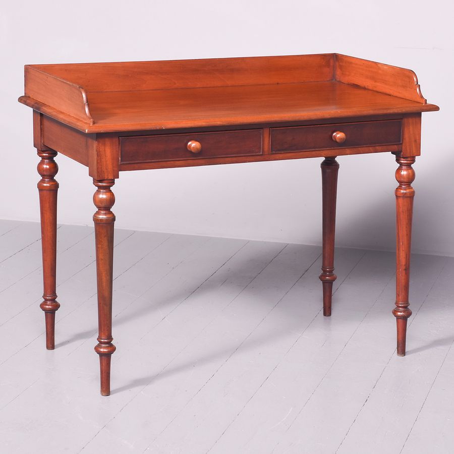 Mid-Victorian Mahogany Two-Drawer Side Table