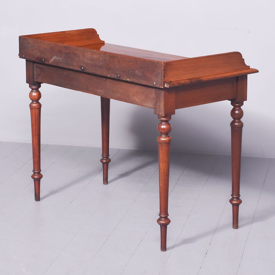 Antique Mid-Victorian Mahogany Two-Drawer Side Table