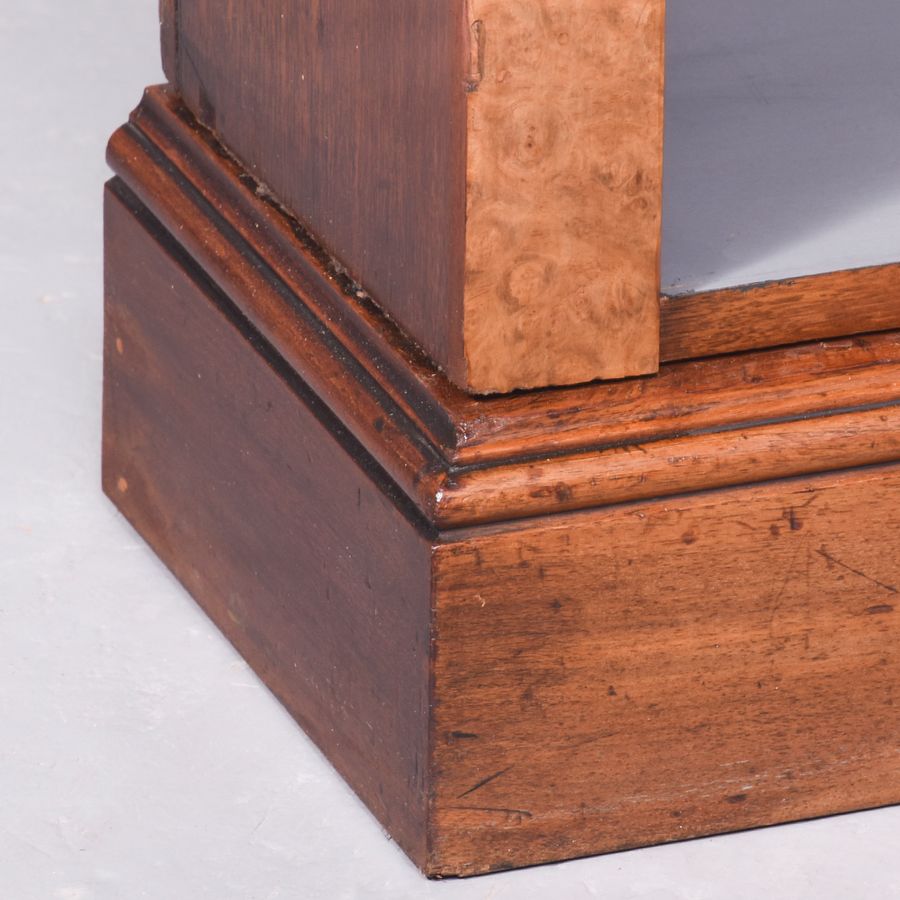Antique Victorian Burr Walnut Tall Open Bookcase in Pristine Condition