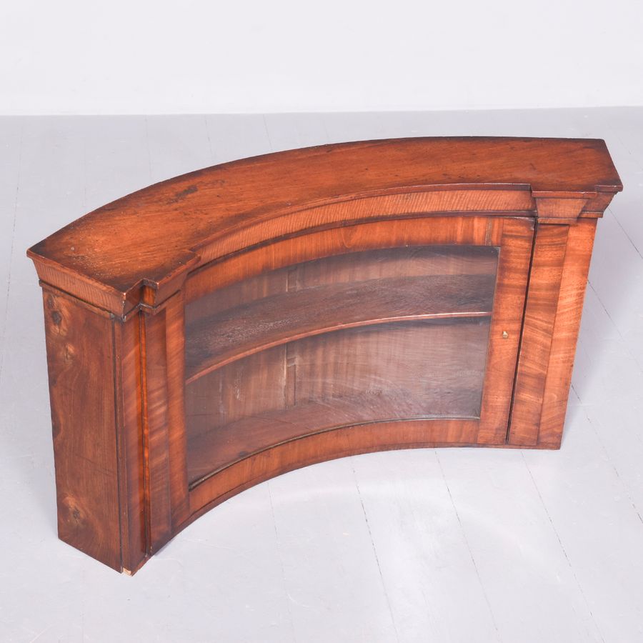 Antique William IV Curved Wall Cabinet