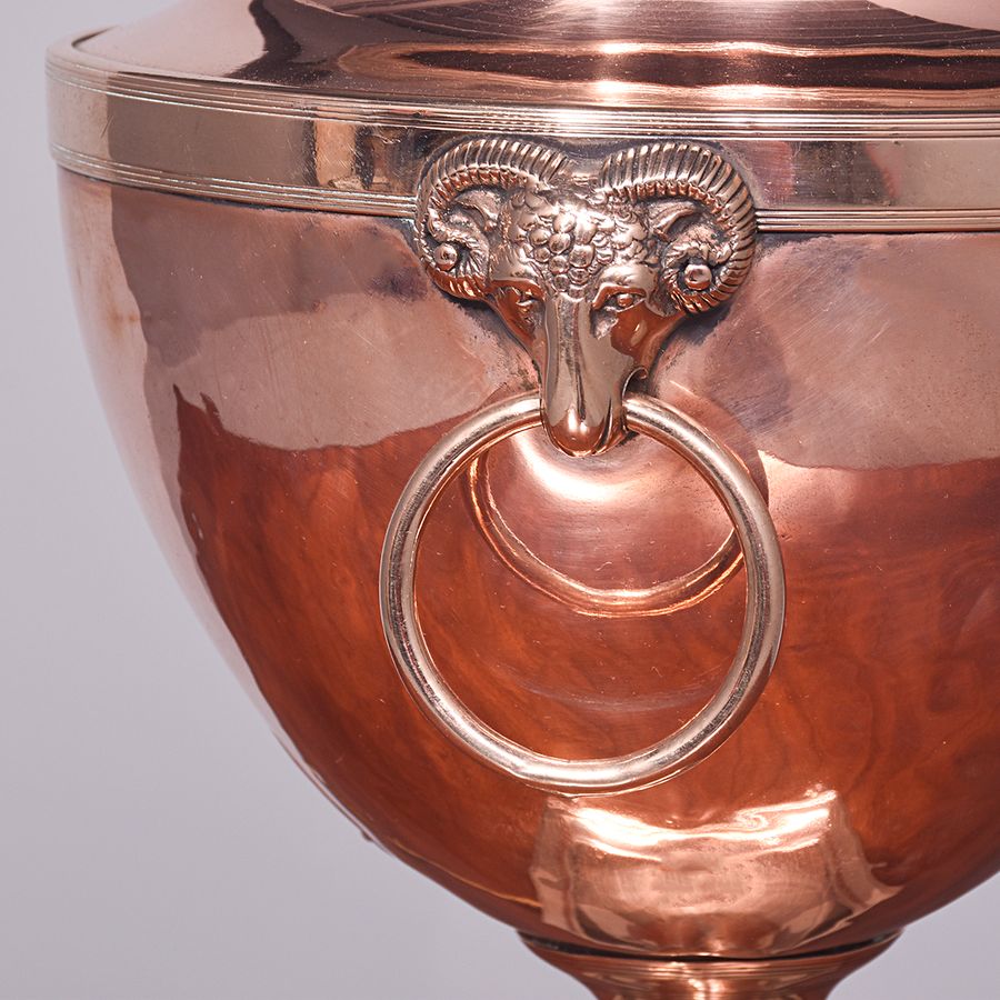 Antique George IV Copper Table Lamp