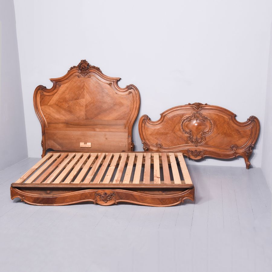 Antique French Walnut Louis IV Style Bed