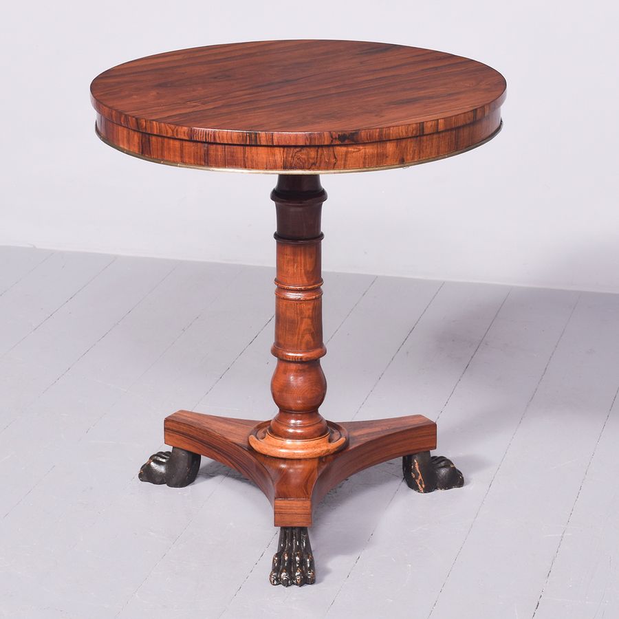 George IV Rosewood Circular Occasional Table