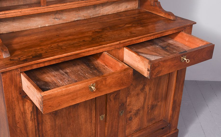 Antique French Walnut Two-Part Dresser