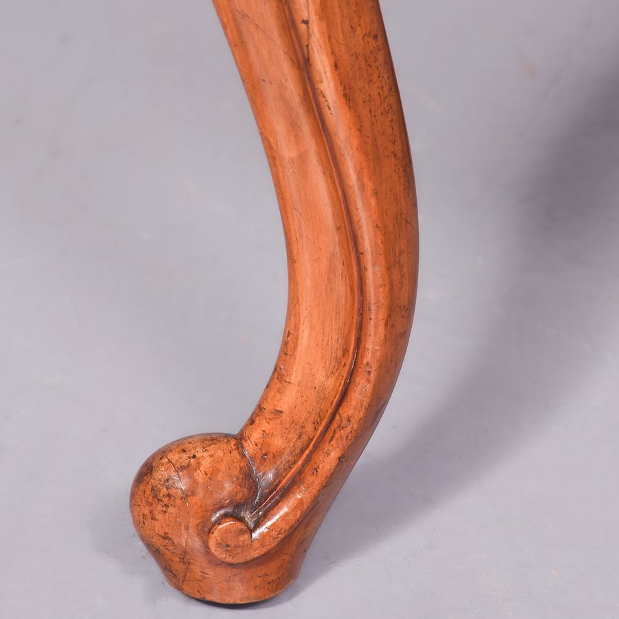 Antique Quality Mid Victorian Walnut Cabriole Leg Stool