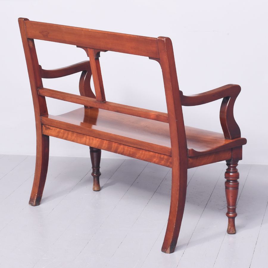 Antique A Quality Solid Mahogany Hall Seat