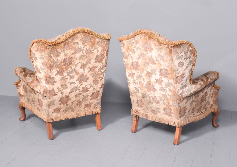 Antique Georgian Style Wing Chairs