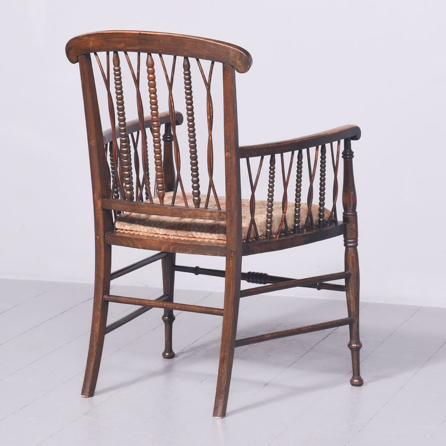 Antique Stained Beech Bedroom Chair