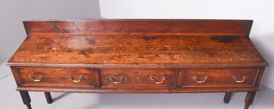 Antique George III Oak Backless Dresser