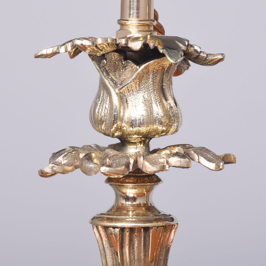 Antique Pair of Cast Bronze Lamps