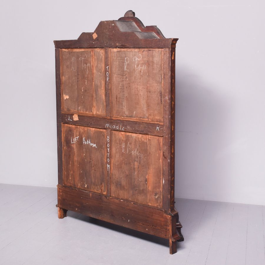 Antique A Dutch Marquetry Display Cabinet
