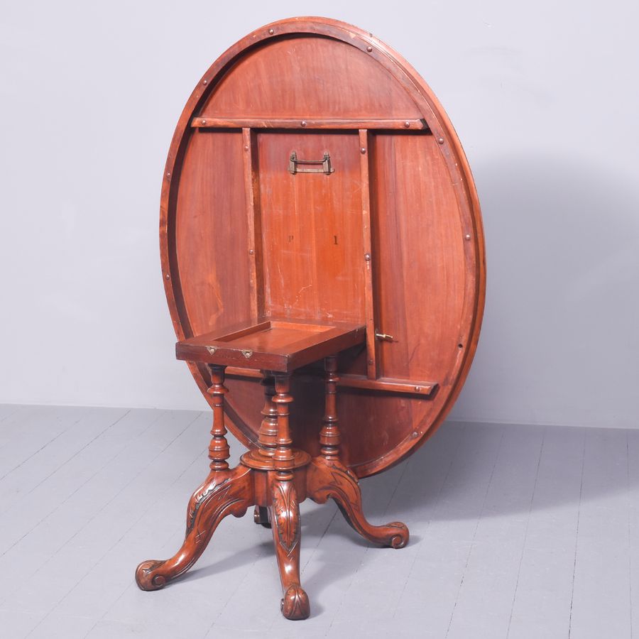 Antique A Mid-Victorian Mahogany Oval Top Breakfast Table