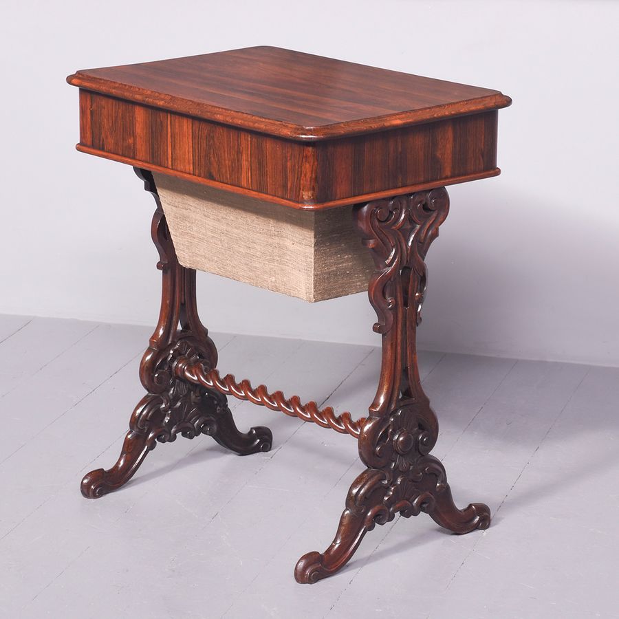 Antique Early Victorian Rosewood Work or Side Table