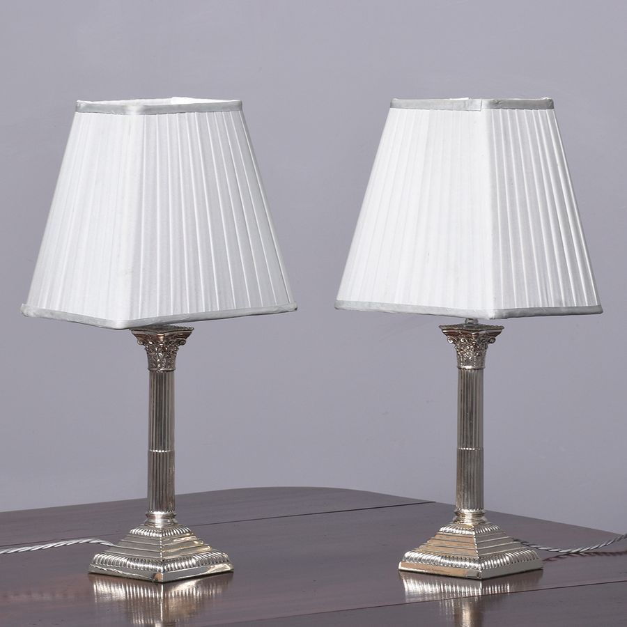 Pair of EPNS Table Lamps