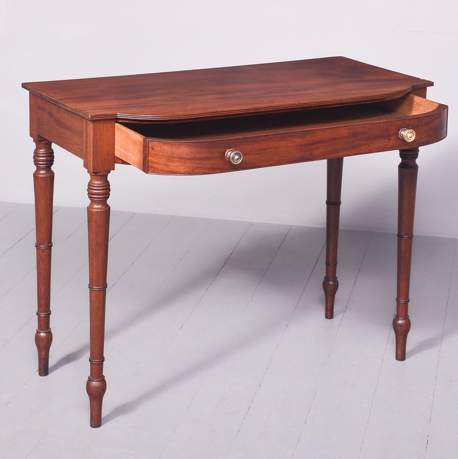 Antique Quality “Edinburgh style” bow-front George III mahogany hall or side table