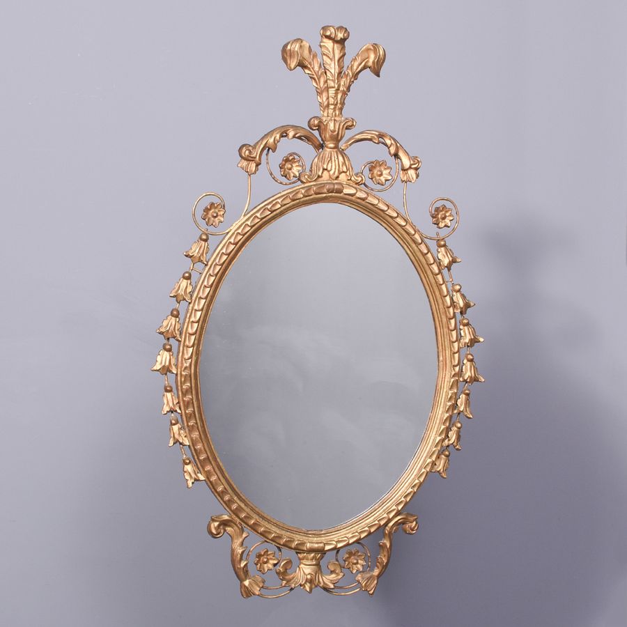 George III Style Oval Mirror