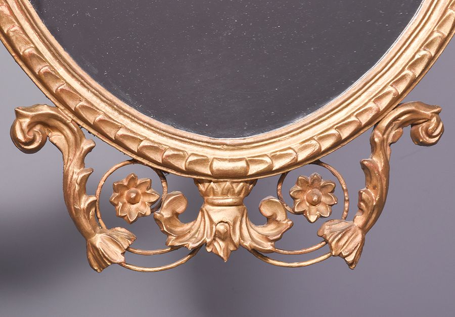 Antique George III Style Oval Mirror