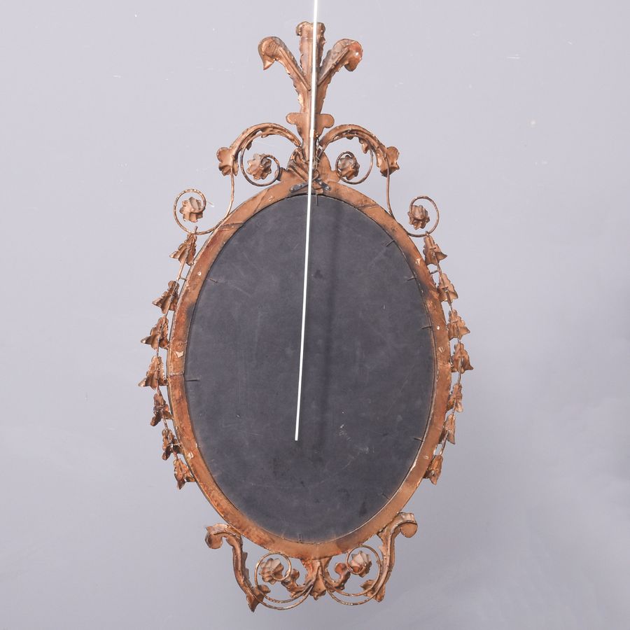 Antique George III Style Oval Mirror