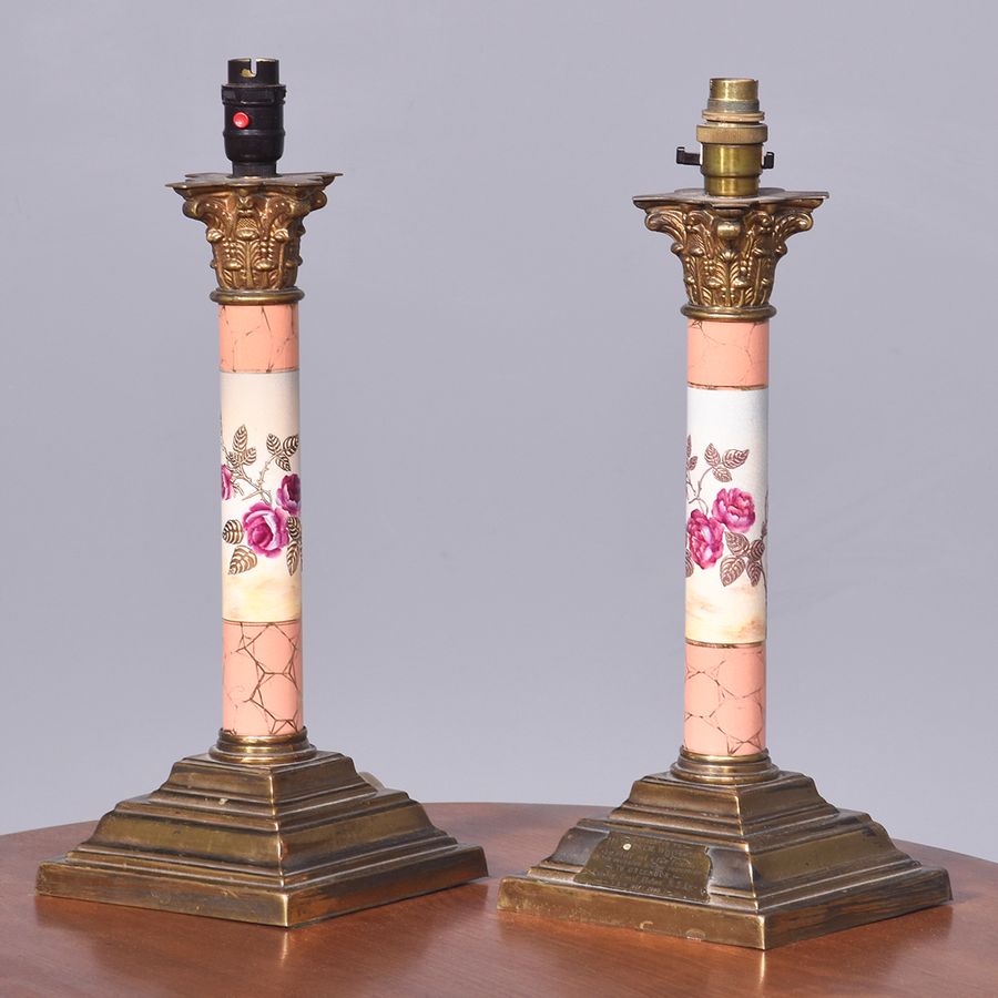 Pair of Converted Victorian Oil Lamps