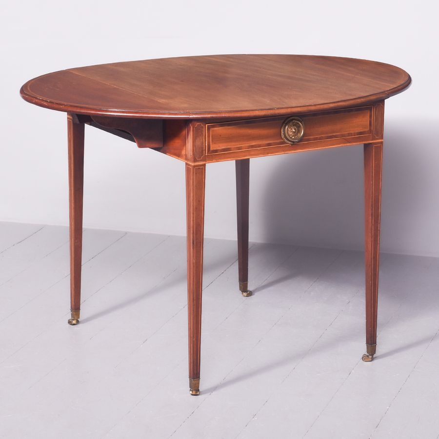 Antique Quality Inlaid Mahogany George III Pembroke Table 