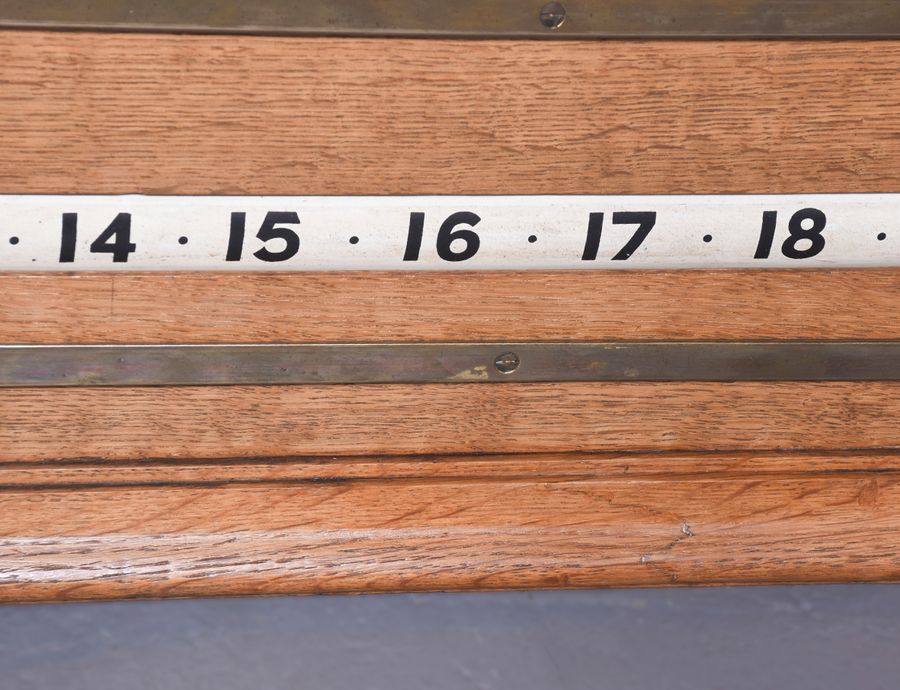 Antique Victorian Carved Oak 6 Bank Scoreboard