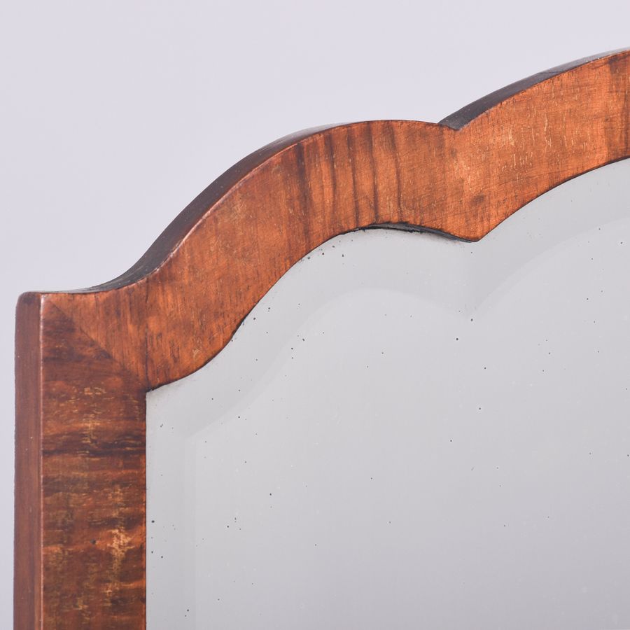 Antique Neat Sized Mahogany Framed Bevel-Edged Cheval Mirror