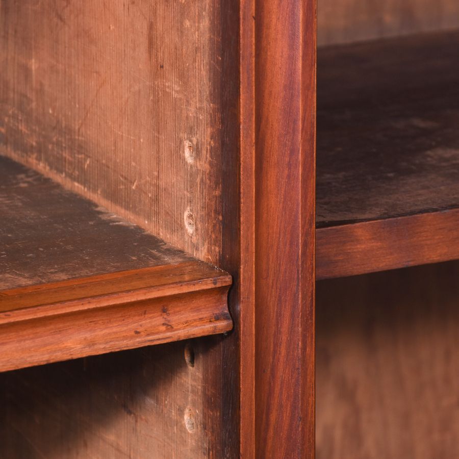 Antique Large Fine-Quality Victorian Mahogany Open Bookcase