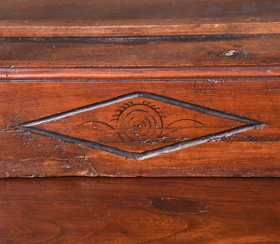 Antique Unusual French, Tall Inlaid Fruitwood Dresser with Lovely Colour and Patina