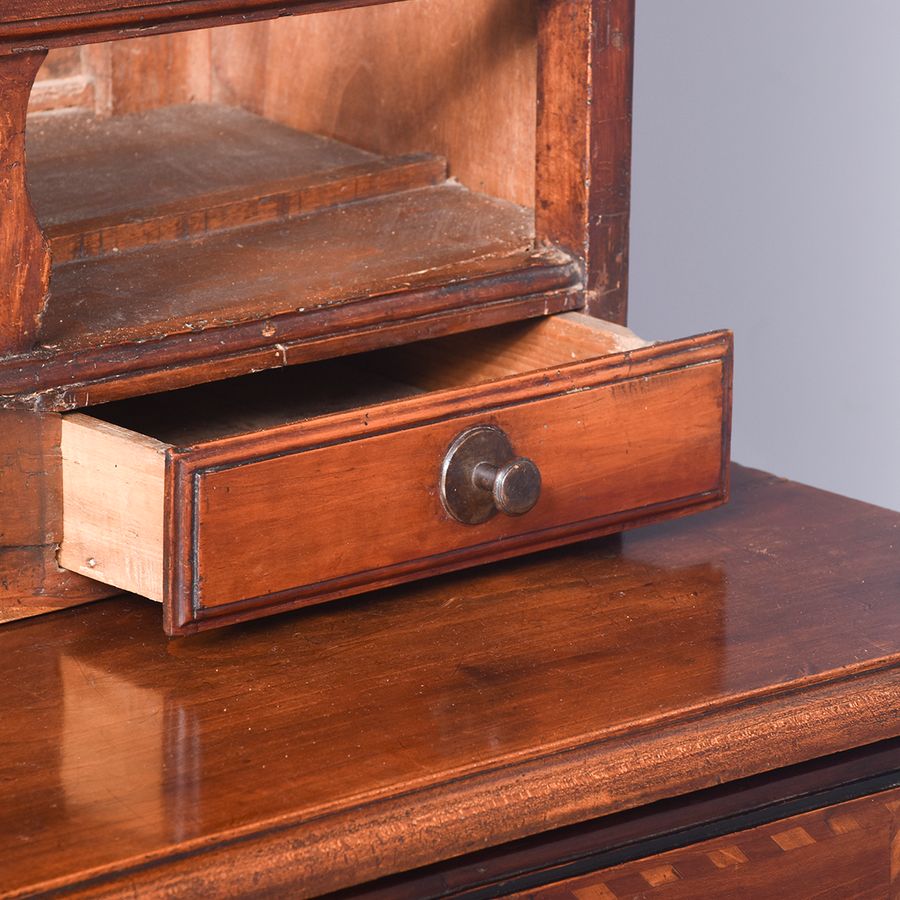 Antique Unusual French, Tall Inlaid Fruitwood Dresser with Lovely Colour and Patina