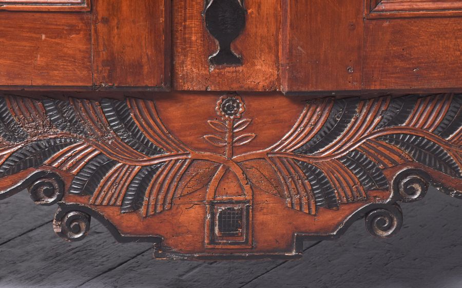 Antique Unusual French, Tall Inlaid Fruitwood Dresser with Lovely Colour and Patina