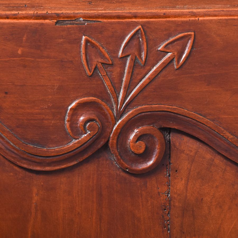 Antique Unusual French, Tall Inlaid Fruitwood Dresser with Lovely Colour and Patina