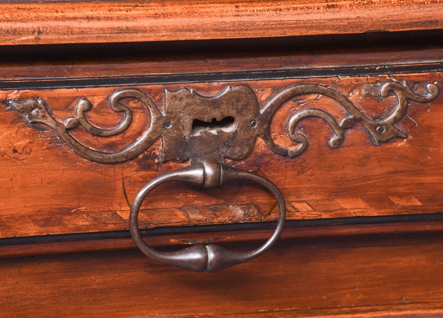 Antique Unusual French, Tall Inlaid Fruitwood Dresser with Lovely Colour and Patina