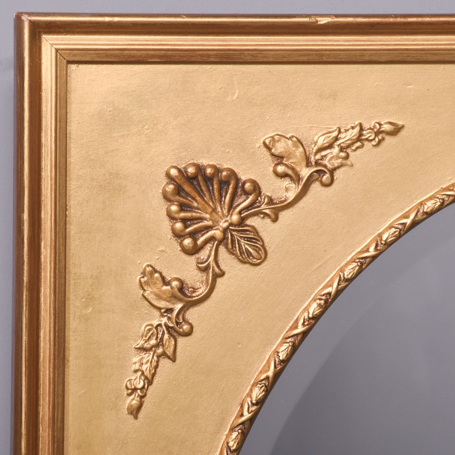 Antique Gilt Framed Oval Bevel Edged Mirror