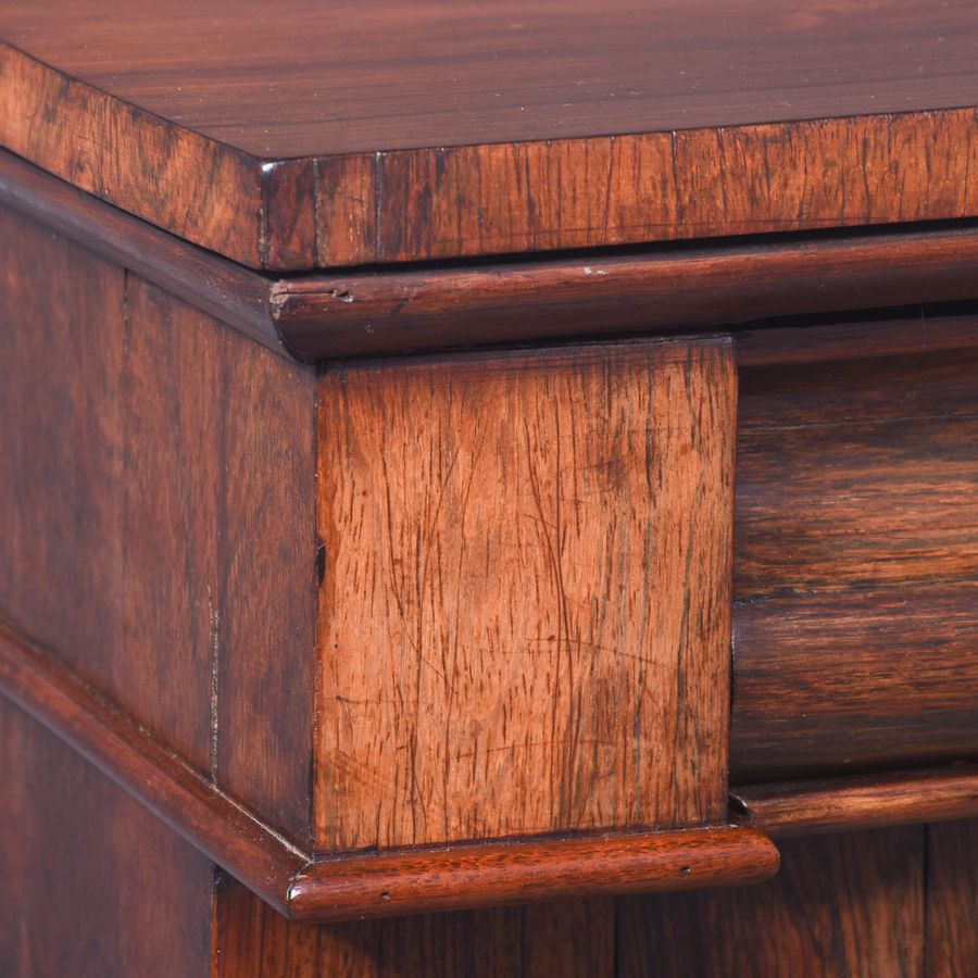 Antique Neat size rosewood Regency cabinet with brass grill doors