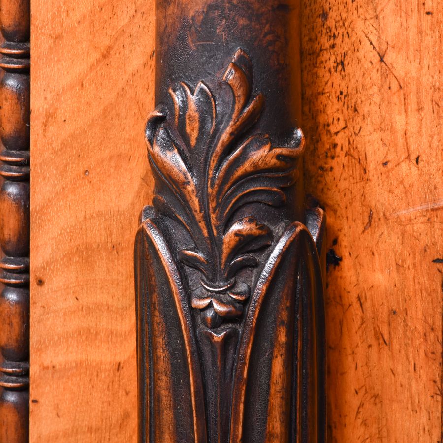 Antique Burr Walnut and Amboyna Credenza