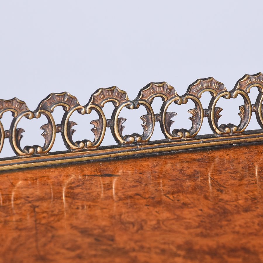 Antique Burr Walnut and Amboyna Credenza