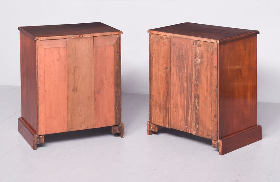 Antique Pair of Neat Sized Scottish Mahogany Chests