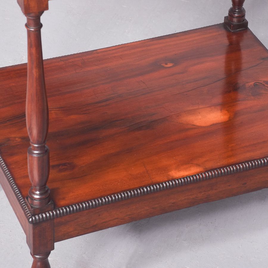 Antique Elegant Regency Period Goncalo Alves/Tigerwood Whatnot