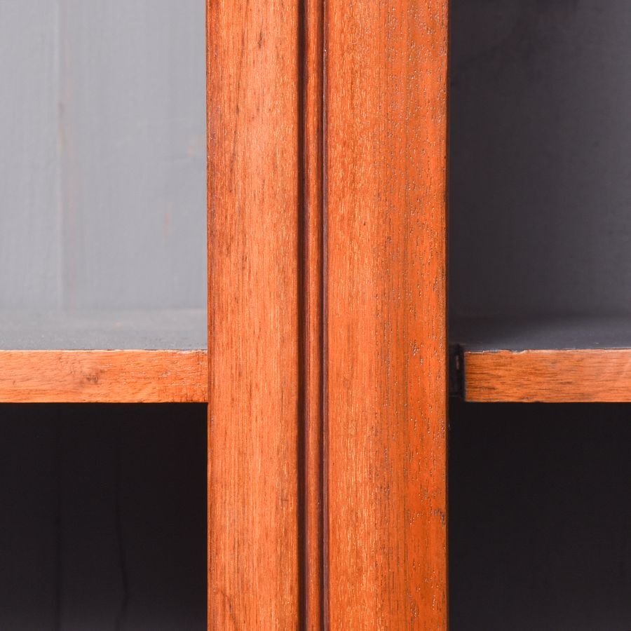 Antique Late Victorian Three-Section Walnut Open Bookcase