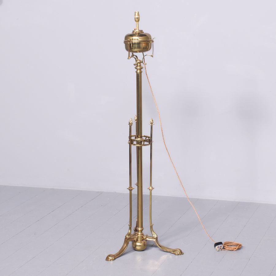 Antique Brass and Cast Brass Standard Lamp